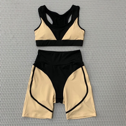 Sports Fitness Suit High Waist Tight Sexy Two Piece Active Wear Quick Drying Yoga Suit Bra Pants Workout set The Clothing Company Sydney