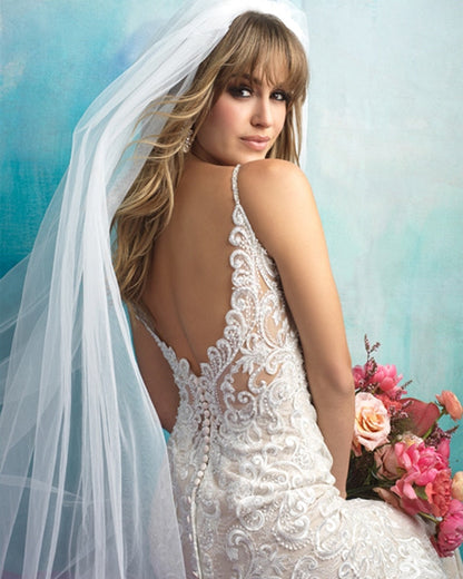 Spaghetti Strap V-neck Backless Beading Appliques Lace Mermaid Wedding Dress The Clothing Company Sydney