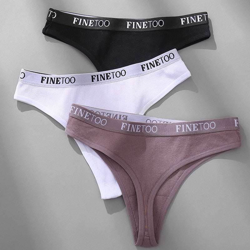 Cotton Mix Thong Underpant Letter Waist Underwear G-string Brief Lingerie The Clothing Company Sydney