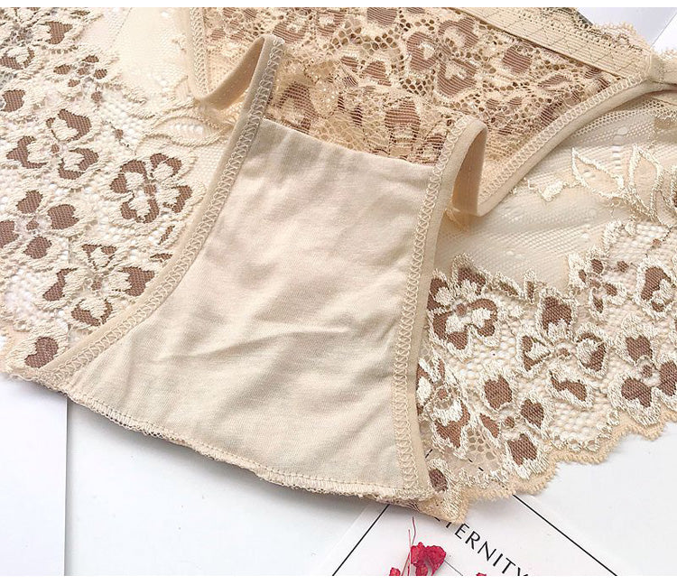 Lace Panties Low-waist Brief Thong Floral Embroidered Underwear T-back Transparent G String Underpant Lingerie The Clothing Company Sydney