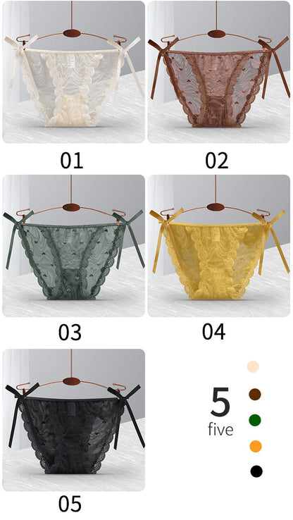 Underwear Panties Sensual Lingerie Lace Thongs Low-Waist Translucent G-Strings Bandage Briefs The Clothing Company Sydney