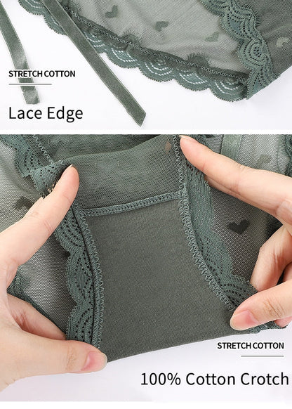 Underwear Panties Sensual Lingerie Lace Thongs Low-Waist Translucent G-Strings Bandage Briefs The Clothing Company Sydney