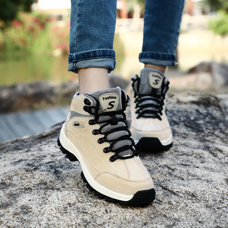 Winter Warm Hiking Ankle Boots Men Women Mountain Climbing Shoes With Fur Winter Shoes Outdoor Couple Sneaker Unisex Boots The Clothing Company Sydney