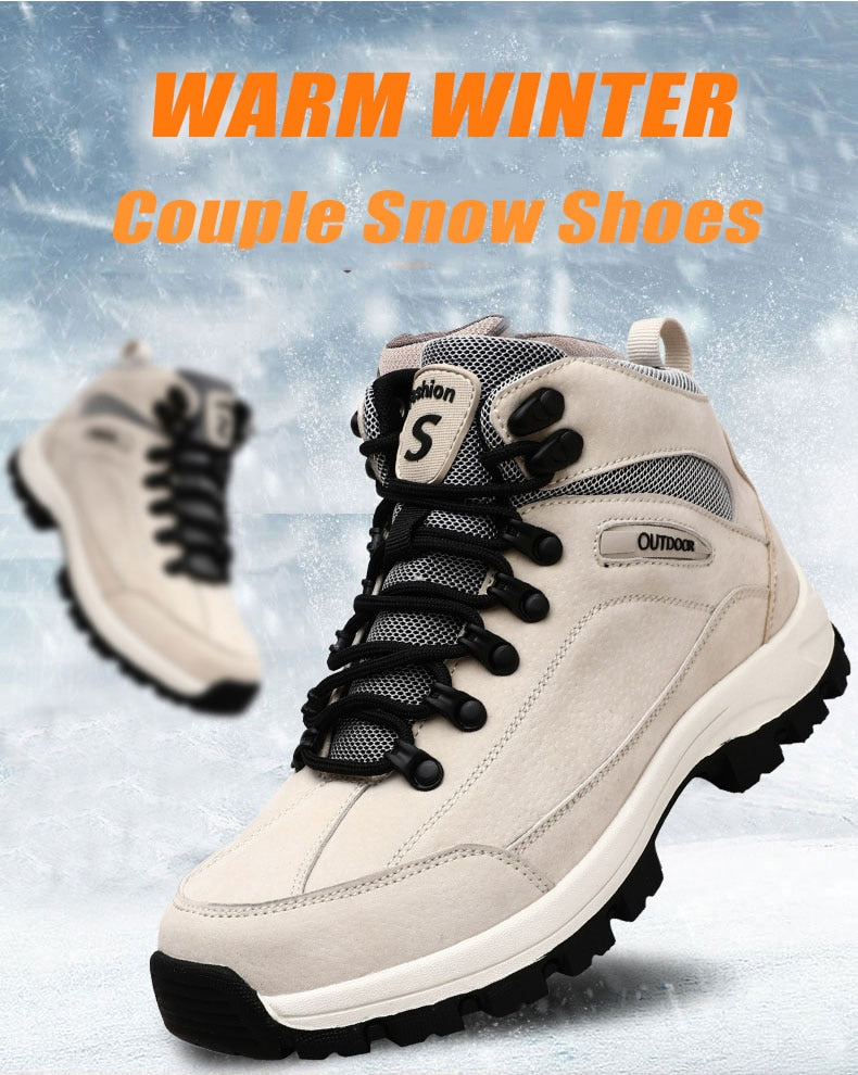 Winter Warm Hiking Ankle Boots Men Women Mountain Climbing Shoes With Fur Winter Shoes Outdoor Couple Sneaker Unisex Boots The Clothing Company Sydney