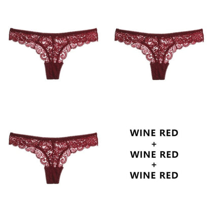 3 Pack Panties G String Thong Low-Waist Underwear Soft Breathable T-Back Transparent Knickers The Clothing Company Sydney