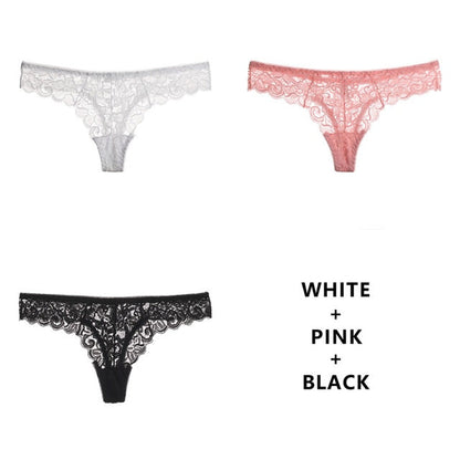 3 Pack Panties G String Thong Low-Waist Underwear Soft Breathable T-Back Transparent Knickers The Clothing Company Sydney