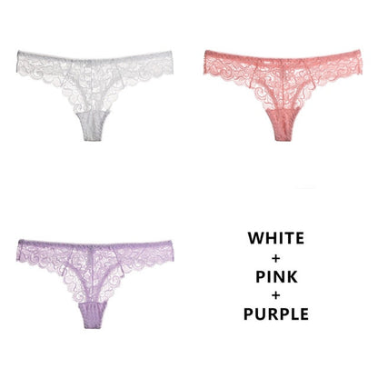 3 Pack Panties G String Thong Low-Waist Underwear Soft Breathable T-Back Transparent Knickers The Clothing Company Sydney