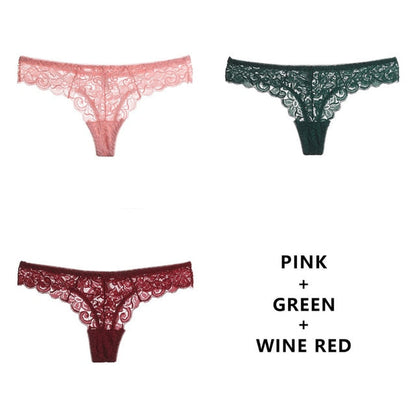 3 Pack Panties G String Thong Low-Waist Underwear Soft Breathable T-Back Transparent Knickers The Clothing Company Sydney