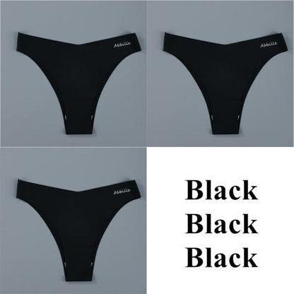3 pack Seamless Lingerie Thongs Underwear Woman Invisible Low-Rise Underpants Panties Bikini Briefs The Clothing Company Sydney