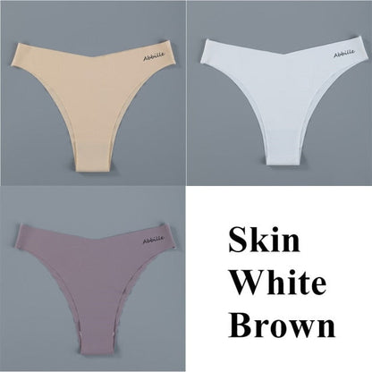 3 pack Seamless Lingerie Thongs Underwear Woman Invisible Low-Rise Underpants Panties Bikini Briefs The Clothing Company Sydney