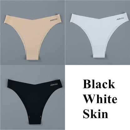 3 pack Seamless Lingerie Thongs Underwear Woman Invisible Low-Rise Underpants Panties Bikini Briefs The Clothing Company Sydney