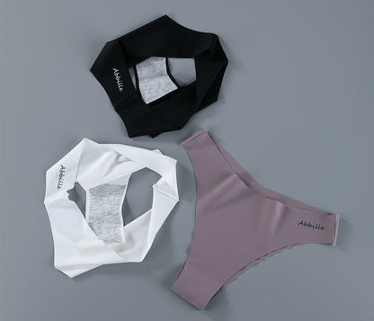 3 pack Seamless Lingerie Thongs Underwear Woman Invisible Low-Rise Underpants Panties Bikini Briefs The Clothing Company Sydney