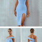 White Blue Bodycon Bandage Summer Elegant Black One Shoulder Strapless Celebrity Runway Party Dress The Clothing Company Sydney