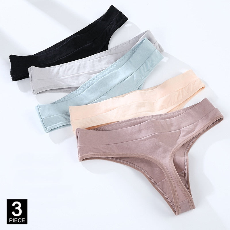 3 Pack Cotton Woman Thong Seamless Sports Panties Sexy G-string T-back Underwear Quality Soft Underpants The Clothing Company Sydney