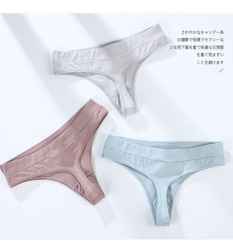 3 Pack Cotton Woman Thong Seamless Sports Panties Sexy G-string T-back Underwear Quality Soft Underpants The Clothing Company Sydney