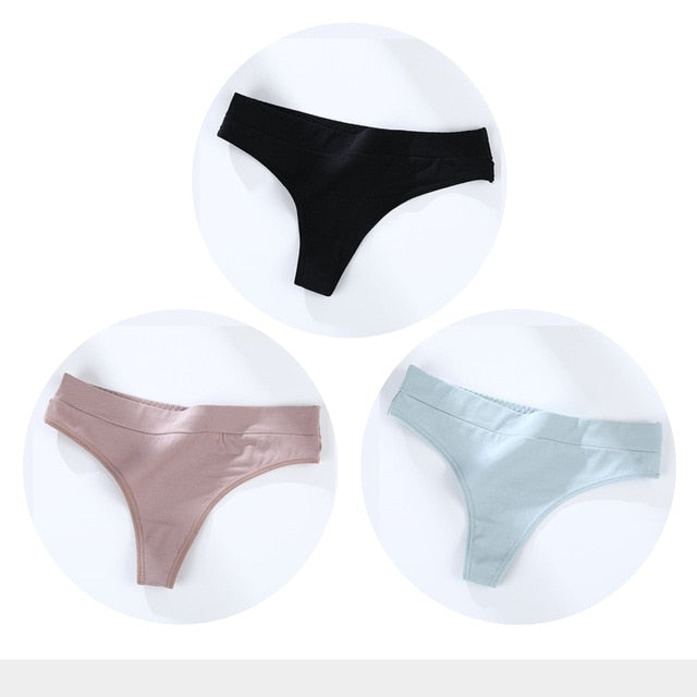 3 Pack Cotton Woman Thong Seamless Sports Panties Sexy G-string T-back Underwear Quality Soft Underpants The Clothing Company Sydney