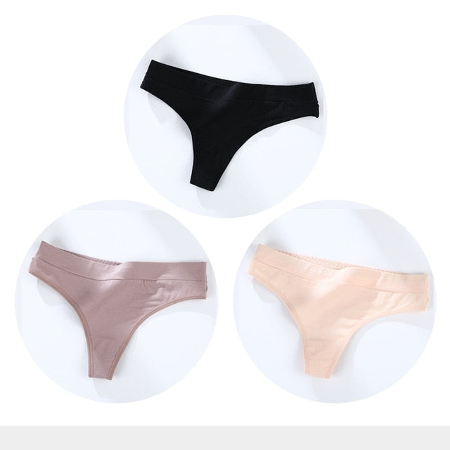 3 Pack Cotton Woman Thong Seamless Sports Panties Sexy G-string T-back Underwear Quality Soft Underpants The Clothing Company Sydney