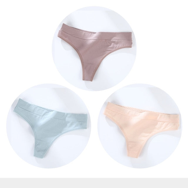 3 Pack Cotton Woman Thong Seamless Sports Panties Sexy G-string T-back Underwear Quality Soft Underpants The Clothing Company Sydney