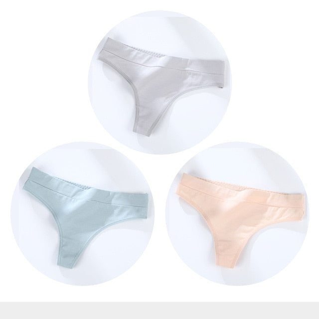 3 Pack Cotton Woman Thong Seamless Sports Panties Sexy G-string T-back Underwear Quality Soft Underpants The Clothing Company Sydney