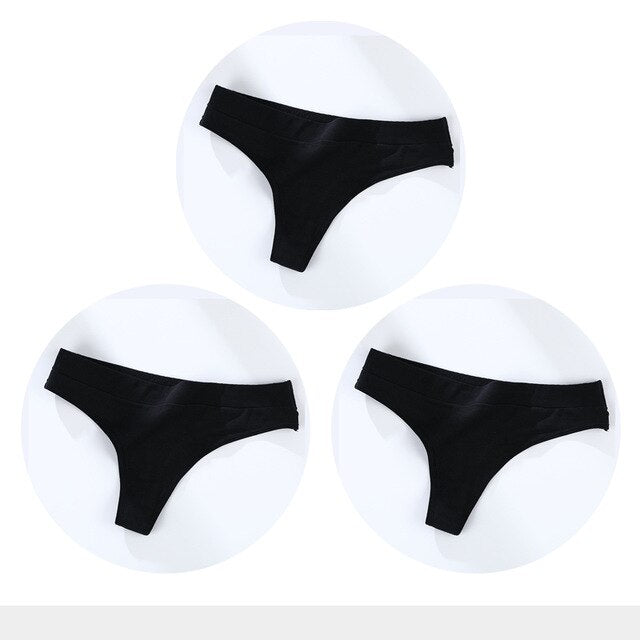 3 Pack Cotton Woman Thong Seamless Sports Panties Sexy G-string T-back Underwear Quality Soft Underpants The Clothing Company Sydney