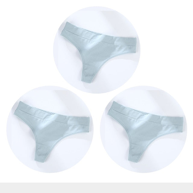 3 Pack Cotton Woman Thong Seamless Sports Panties Sexy G-string T-back Underwear Quality Soft Underpants The Clothing Company Sydney