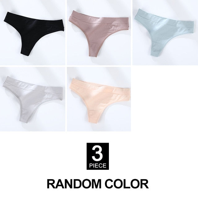 3 Pack Cotton Woman Thong Seamless Sports Panties Sexy G-string T-back Underwear Quality Soft Underpants The Clothing Company Sydney