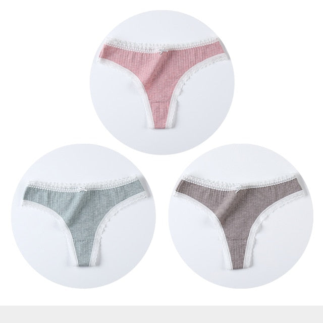 3 Pack Cotton Woman Thong Seamless Sports Panties Sexy G-string T-back Underwear Quality Soft Underpants The Clothing Company Sydney