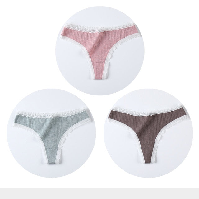 3 Pack Cotton Woman Thong Seamless Sports Panties Sexy G-string T-back Underwear Quality Soft Underpants The Clothing Company Sydney