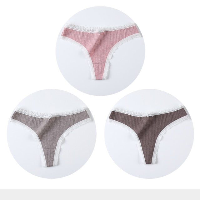 3 Pack Cotton Woman Thong Seamless Sports Panties Sexy G-string T-back Underwear Quality Soft Underpants The Clothing Company Sydney