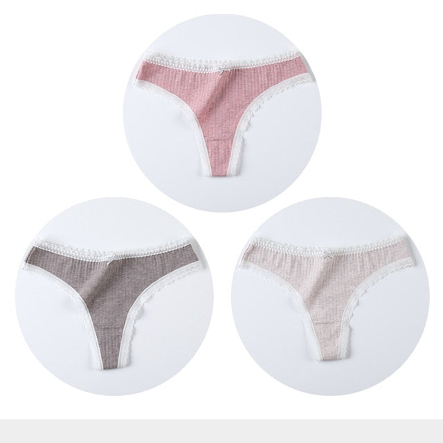 3 Pack Cotton Woman Thong Seamless Sports Panties Sexy G-string T-back Underwear Quality Soft Underpants The Clothing Company Sydney