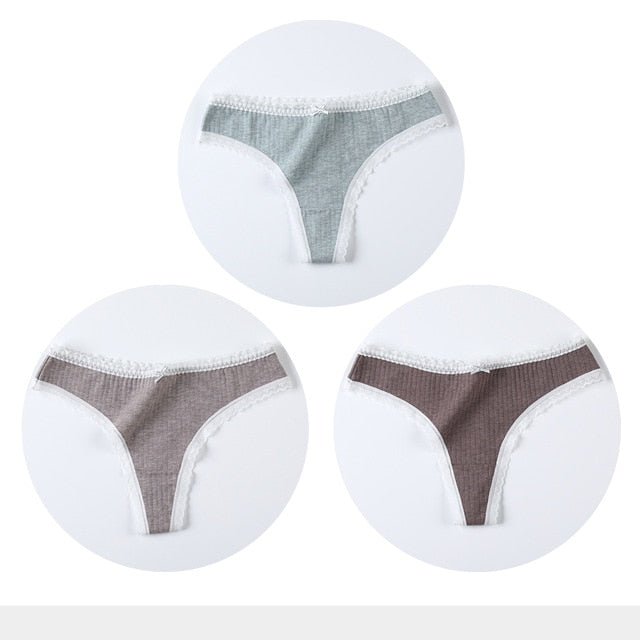 3 Pack Cotton Woman Thong Seamless Sports Panties Sexy G-string T-back Underwear Quality Soft Underpants The Clothing Company Sydney