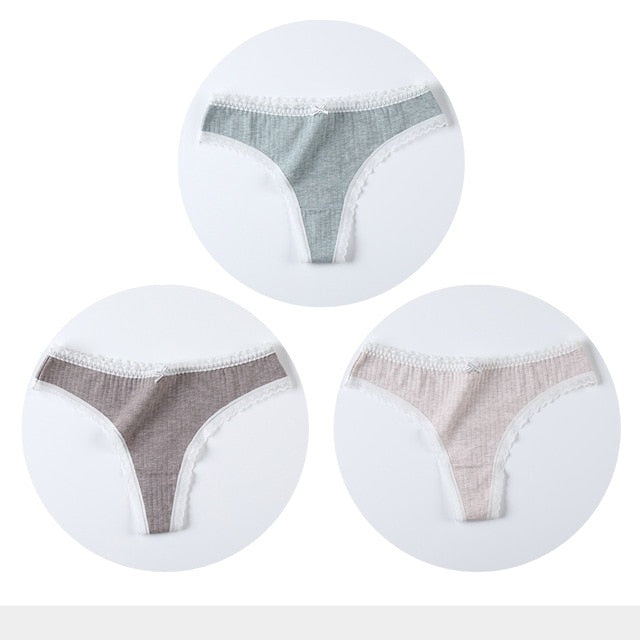 3 Pack Cotton Woman Thong Seamless Sports Panties Sexy G-string T-back Underwear Quality Soft Underpants The Clothing Company Sydney