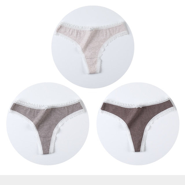 3 Pack Cotton Woman Thong Seamless Sports Panties Sexy G-string T-back Underwear Quality Soft Underpants The Clothing Company Sydney