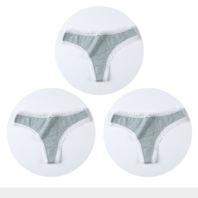 3 Pack Cotton Woman Thong Seamless Sports Panties Sexy G-string T-back Underwear Quality Soft Underpants The Clothing Company Sydney