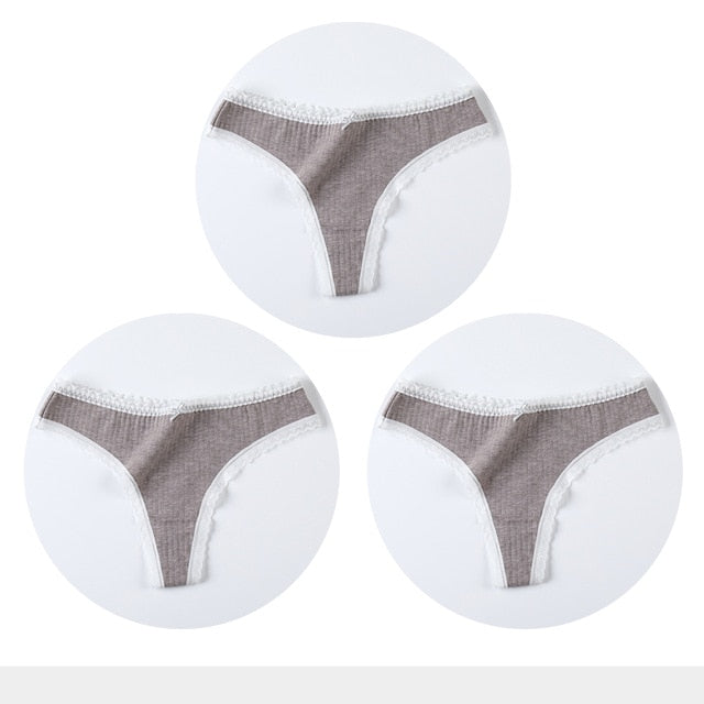 3 Pack Cotton Woman Thong Seamless Sports Panties Sexy G-string T-back Underwear Quality Soft Underpants The Clothing Company Sydney