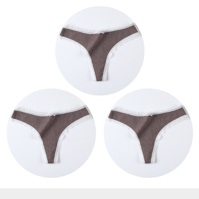 3 Pack Cotton Woman Thong Seamless Sports Panties Sexy G-string T-back Underwear Quality Soft Underpants The Clothing Company Sydney