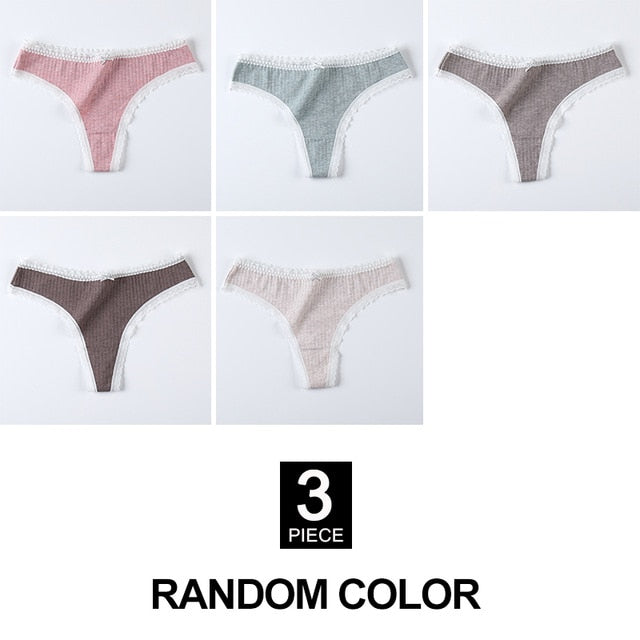 3 Pack Cotton Woman Thong Seamless Sports Panties Sexy G-string T-back Underwear Quality Soft Underpants The Clothing Company Sydney