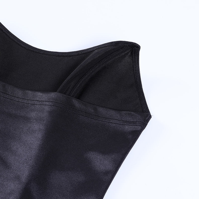 Solid Sleeveless Asymmetric Slim Skinny Corset Cropped Top 2021 Summer Casual Elegant Bustier Silk Women Tube Tops The Clothing Company Sydney