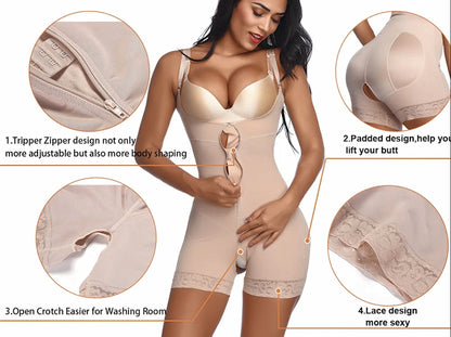 Open Bust Bodysuit Waist Corset Body Shaper Strap Underwear Girdles The Clothing Company Sydney