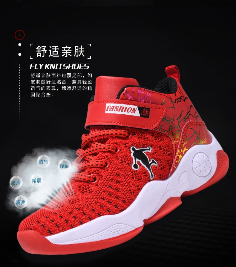 Boys Girls Basketball Shoes Soft Non-slip Kids Sneakers Thick Sole Sport Shoes Outdoor Trainers The Clothing Company Sydney