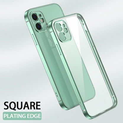 Classic Square Plate Frame Protection Soft Phone Case For iPhone 12 11 Pro XS Max X XR 6 6S 7 8 Plus SE Ultra Thin Clear Cover The Clothing Company Sydney