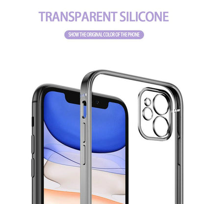 Classic Square Plate Frame Protection Soft Phone Case For iPhone 12 11 Pro XS Max X XR 6 6S 7 8 Plus SE Ultra Thin Clear Cover The Clothing Company Sydney