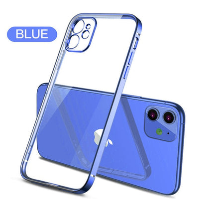 Classic Square Plate Frame Protection Soft Phone Case For iPhone 12 11 Pro XS Max X XR 6 6S 7 8 Plus SE Ultra Thin Clear Cover The Clothing Company Sydney