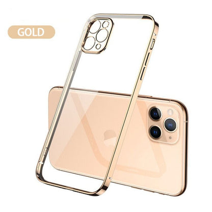 Classic Square Plate Frame Protection Soft Phone Case For iPhone 12 11 Pro XS Max X XR 6 6S 7 8 Plus SE Ultra Thin Clear Cover The Clothing Company Sydney
