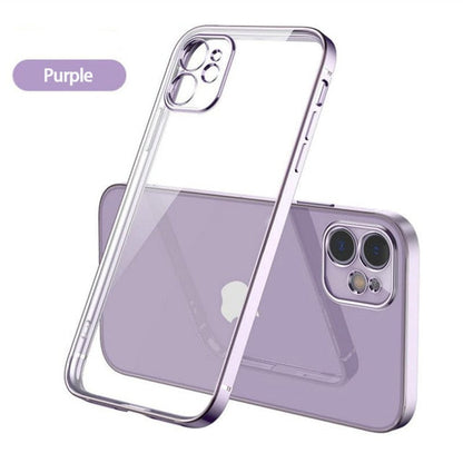 Classic Square Plate Frame Protection Soft Phone Case For iPhone 12 11 Pro XS Max X XR 6 6S 7 8 Plus SE Ultra Thin Clear Cover The Clothing Company Sydney