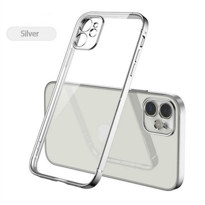 Classic Square Plate Frame Protection Soft Phone Case For iPhone 12 11 Pro XS Max X XR 6 6S 7 8 Plus SE Ultra Thin Clear Cover The Clothing Company Sydney