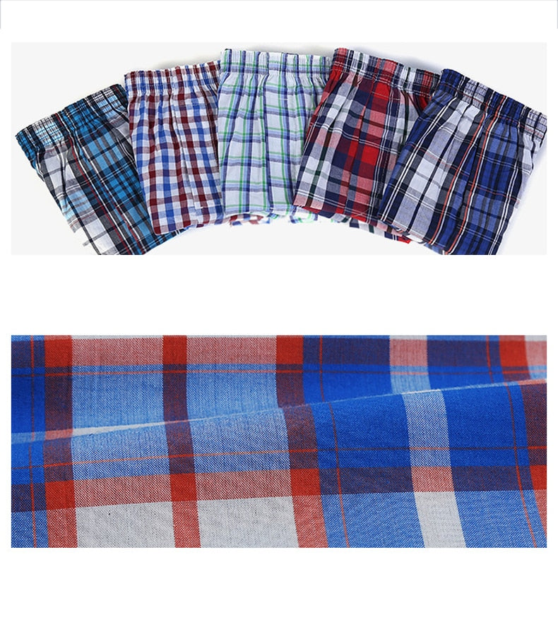 4 Pack Mens Thin Summer Underwear Cotton Breathable Plaid Flexible Shorts Boxer Male Underpants The Clothing Company Sydney