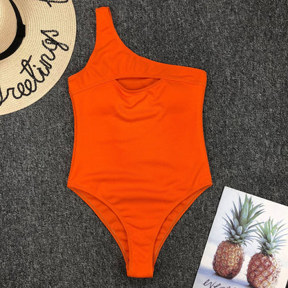 Vintage One Piece Ruffled Push Up Solid Swimwear  Monokini Padded Bathing Suits Swimsuit The Clothing Company Sydney