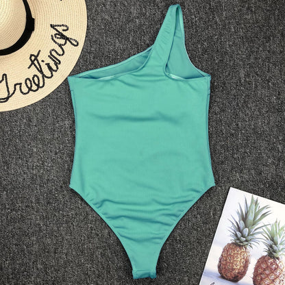 Vintage One Piece Ruffled Push Up Solid Swimwear  Monokini Padded Bathing Suits Swimsuit The Clothing Company Sydney