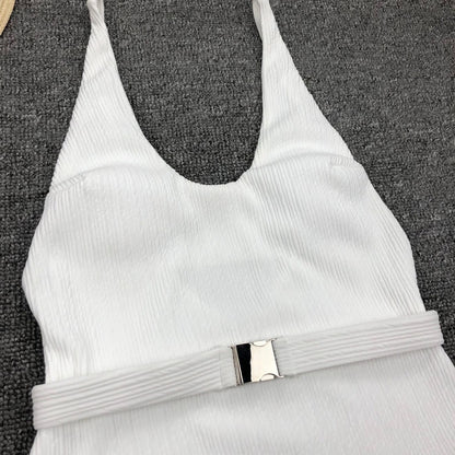 Vintage One Piece Ruffled Push Up Solid Swimwear  Monokini Padded Bathing Suits Swimsuit The Clothing Company Sydney